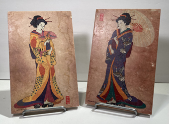 marble geisha plaques