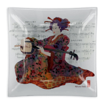 Geisha Music Glass Platter