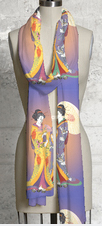 Geisha Sunset scarf