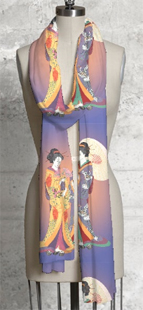 Geisha Sunset scarf