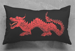 Red Dragon Pillow